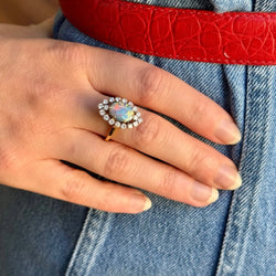 Bague marquise opale - Castafiore