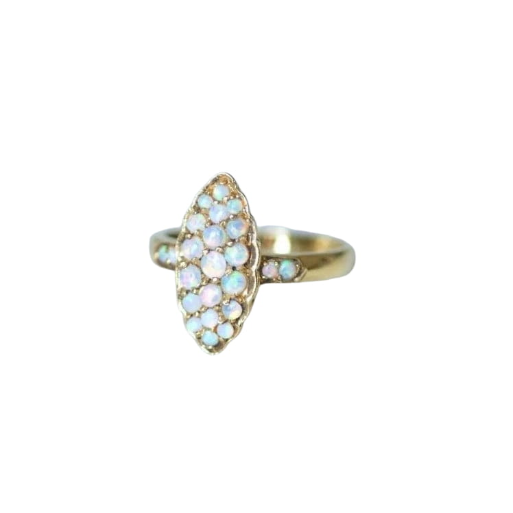Bague marquise opales sur or - Castafiore