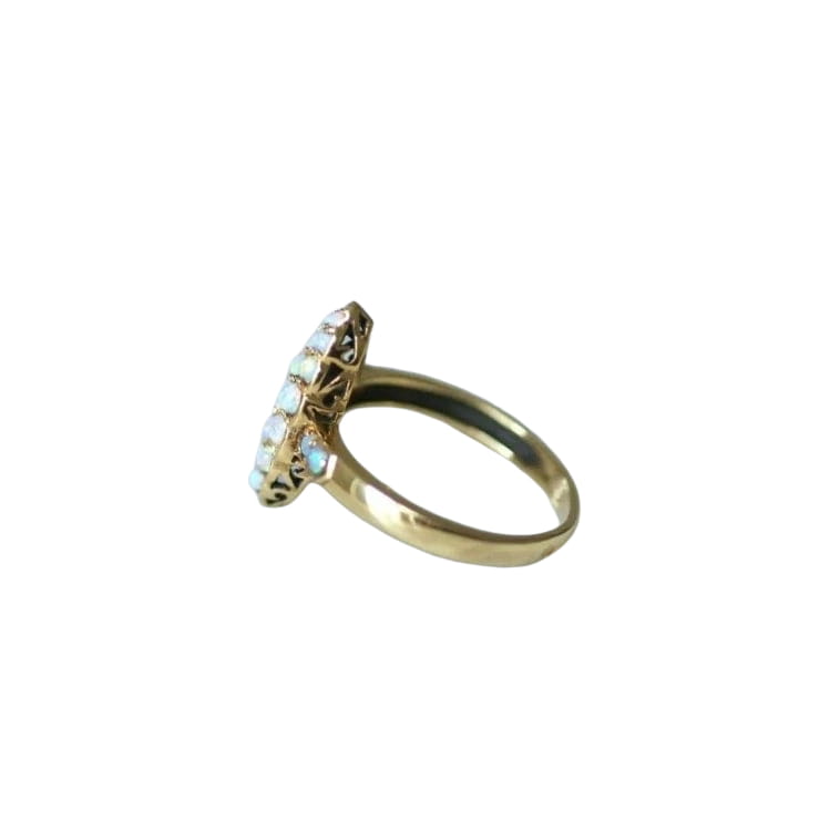 Bague marquise opales sur or - Castafiore