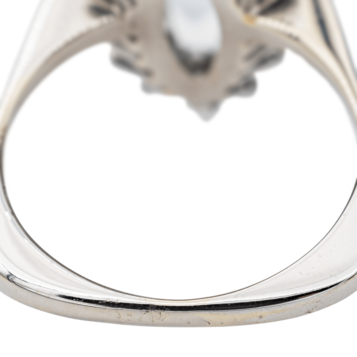 Bague Marquise Or blanc Aigue Marine - Castafiore