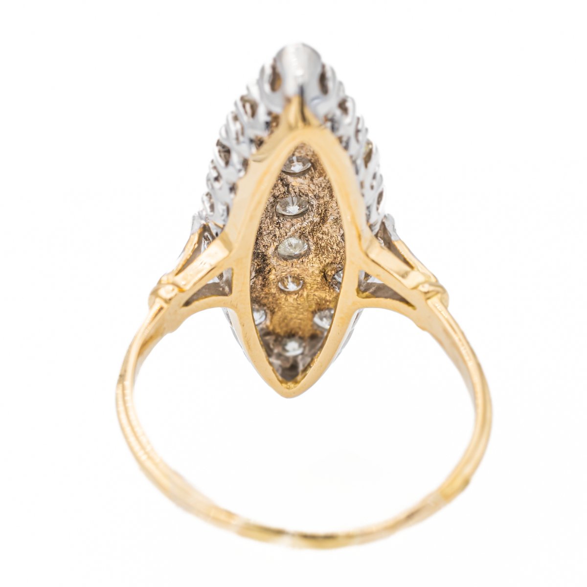 Bague Marquise Or blanc Diamant - Castafiore