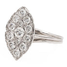 Bague Marquise Or blanc Diamant - Castafiore