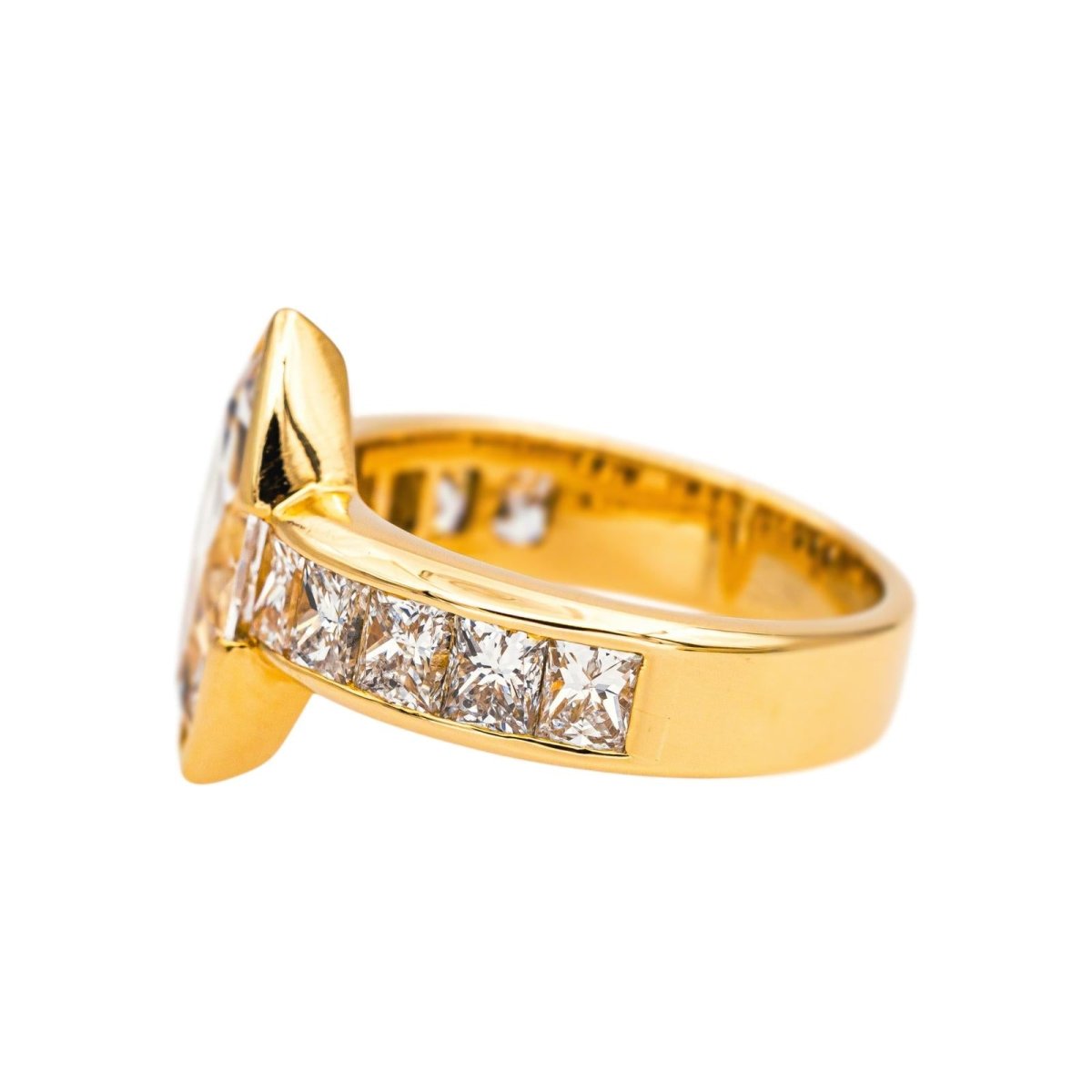 Bague Marquise Or jaune Diamant - Castafiore