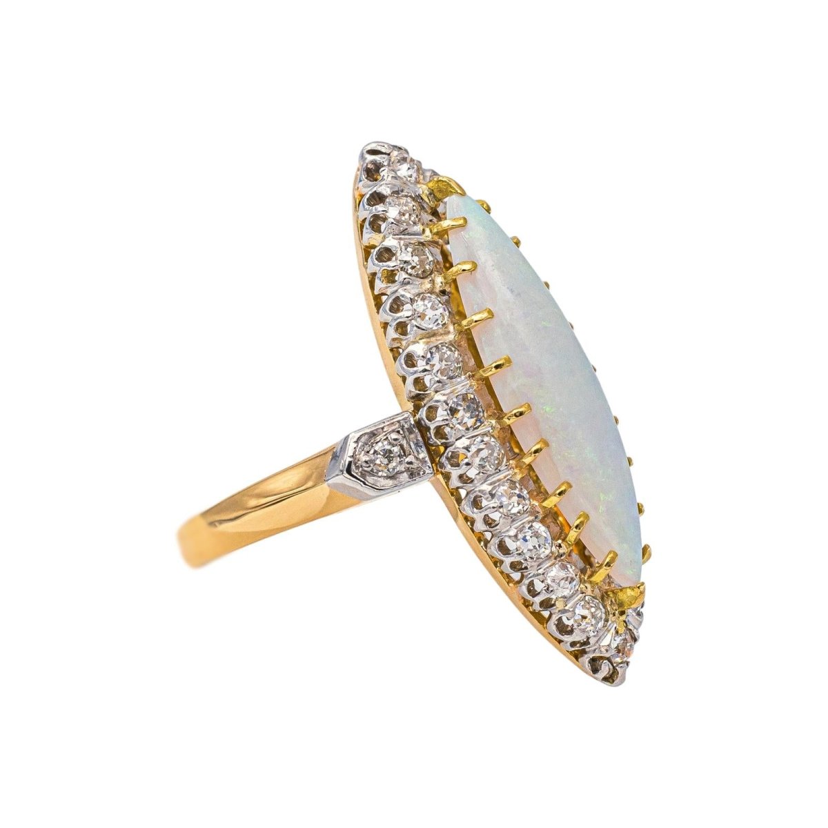 Bague Marquise Or jaune Diamant - Castafiore