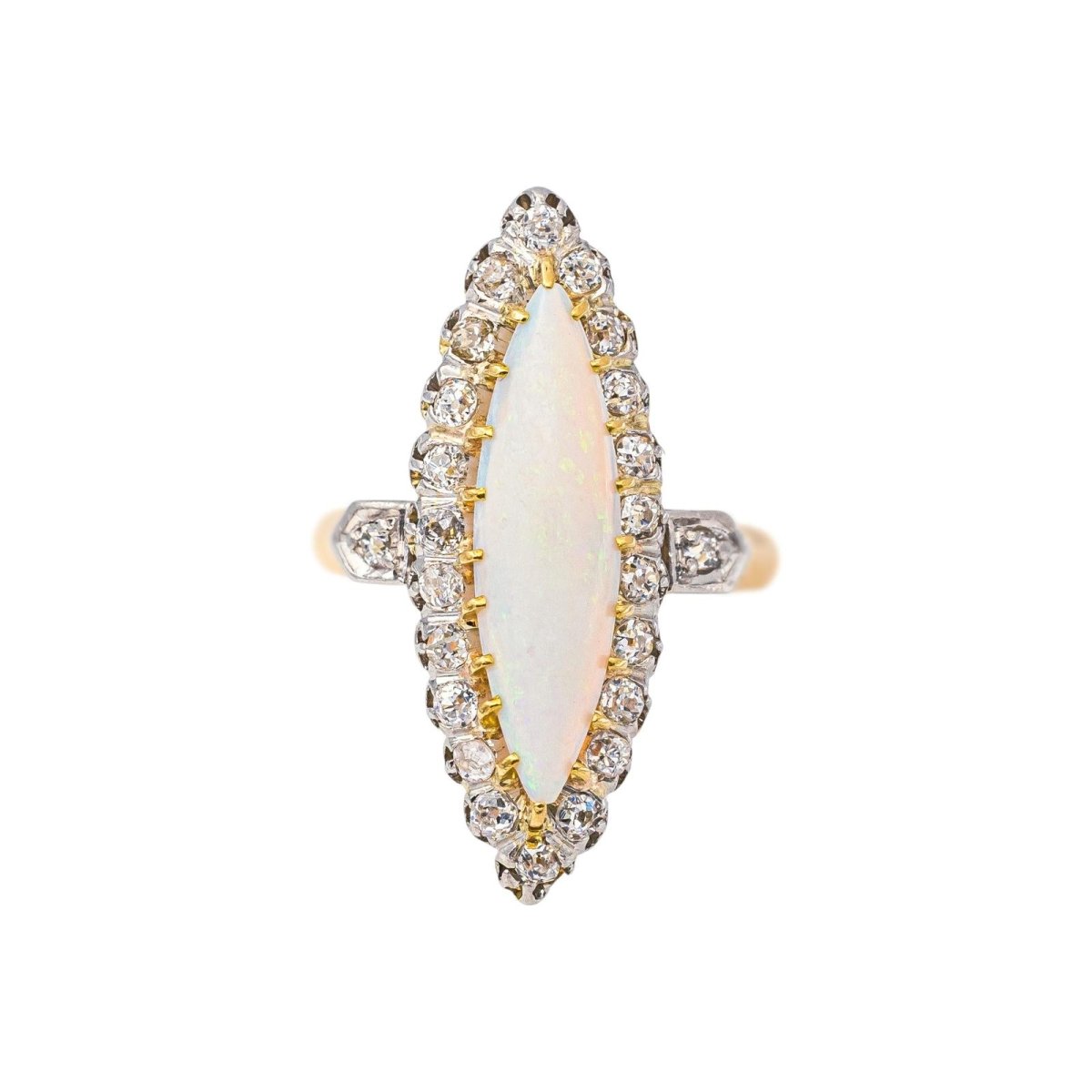 Bague Marquise Or jaune Diamant - Castafiore