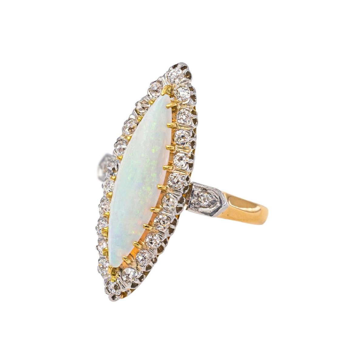 Bague Marquise Or jaune Diamant - Castafiore