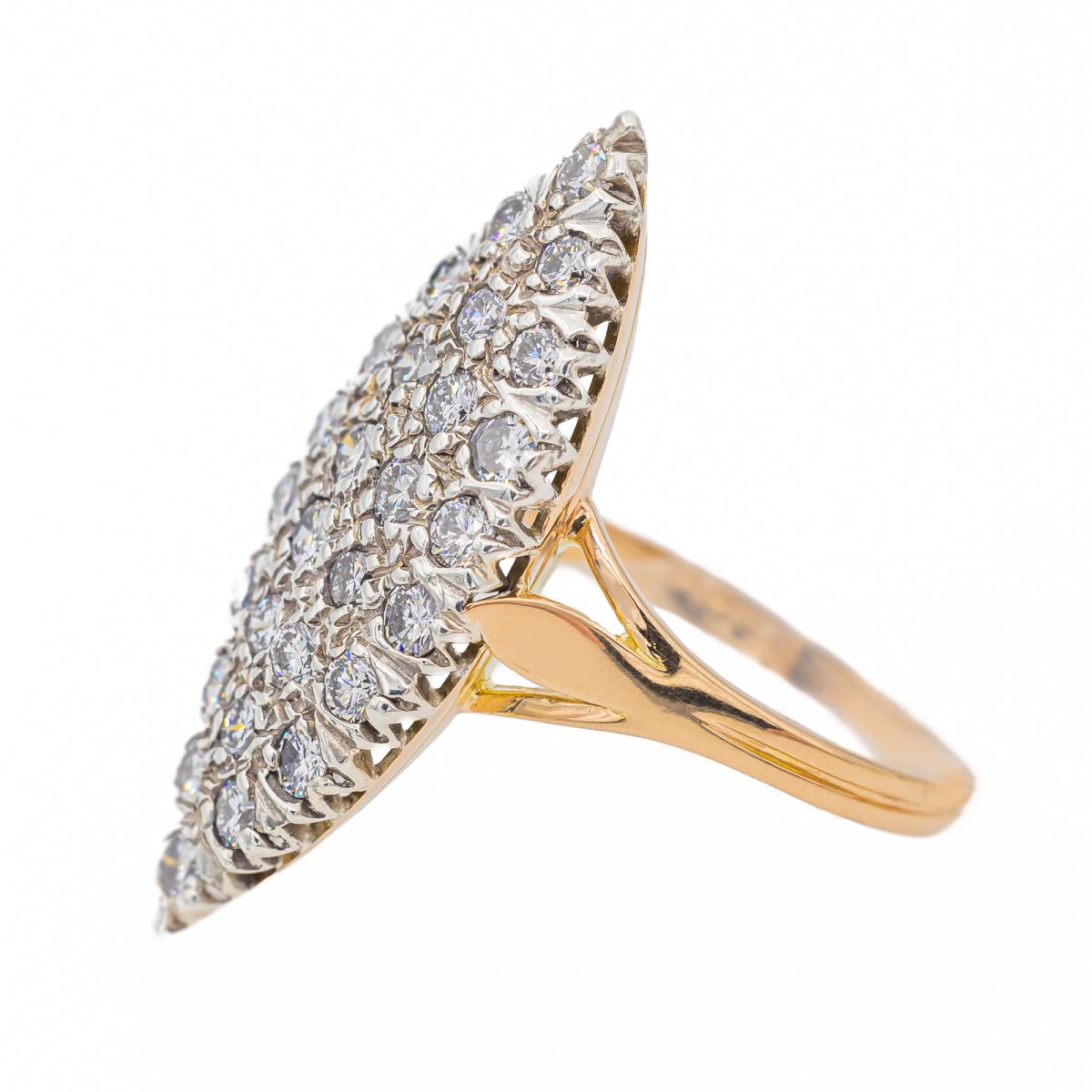 Bague Marquise Or jaune Diamant - Castafiore