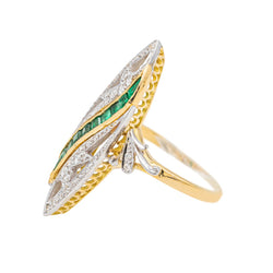 Bague Marquise Or jaune Diamant - Castafiore