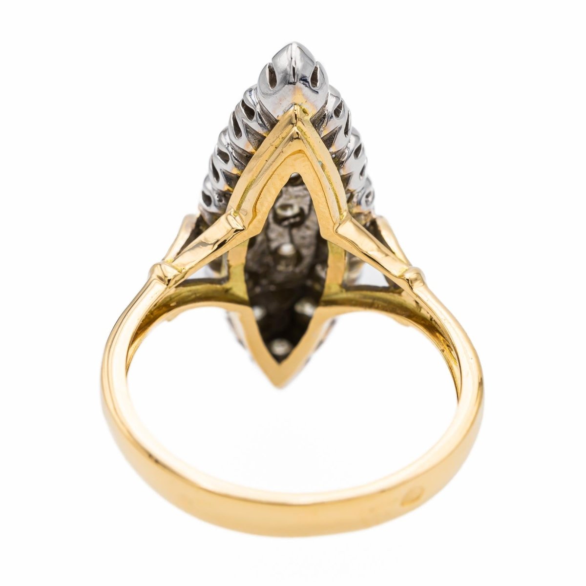 Bague Marquise Or jaune Diamant - Castafiore