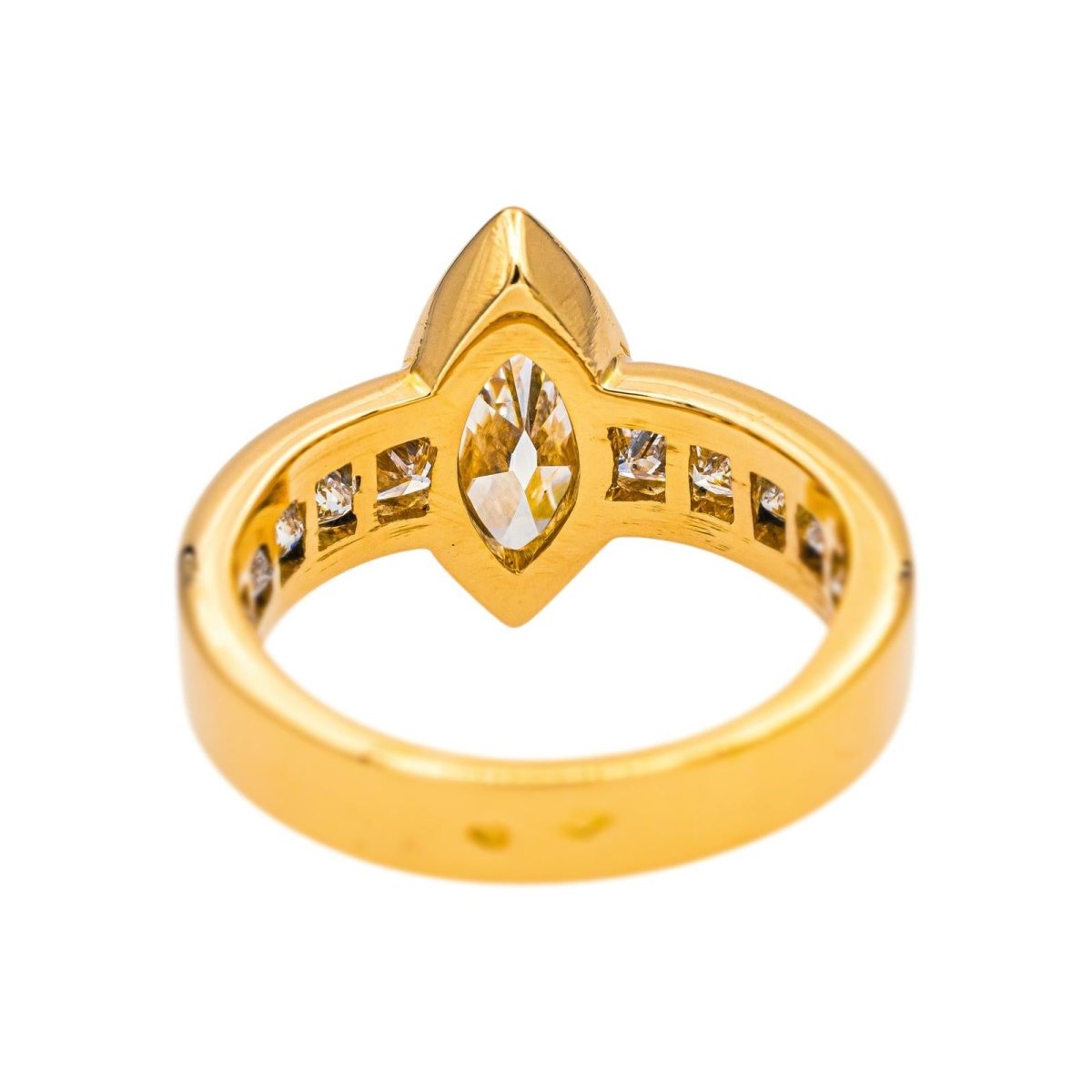 Bague Marquise Or jaune Diamant - Castafiore