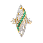 Bague Marquise Or jaune Diamant - Castafiore