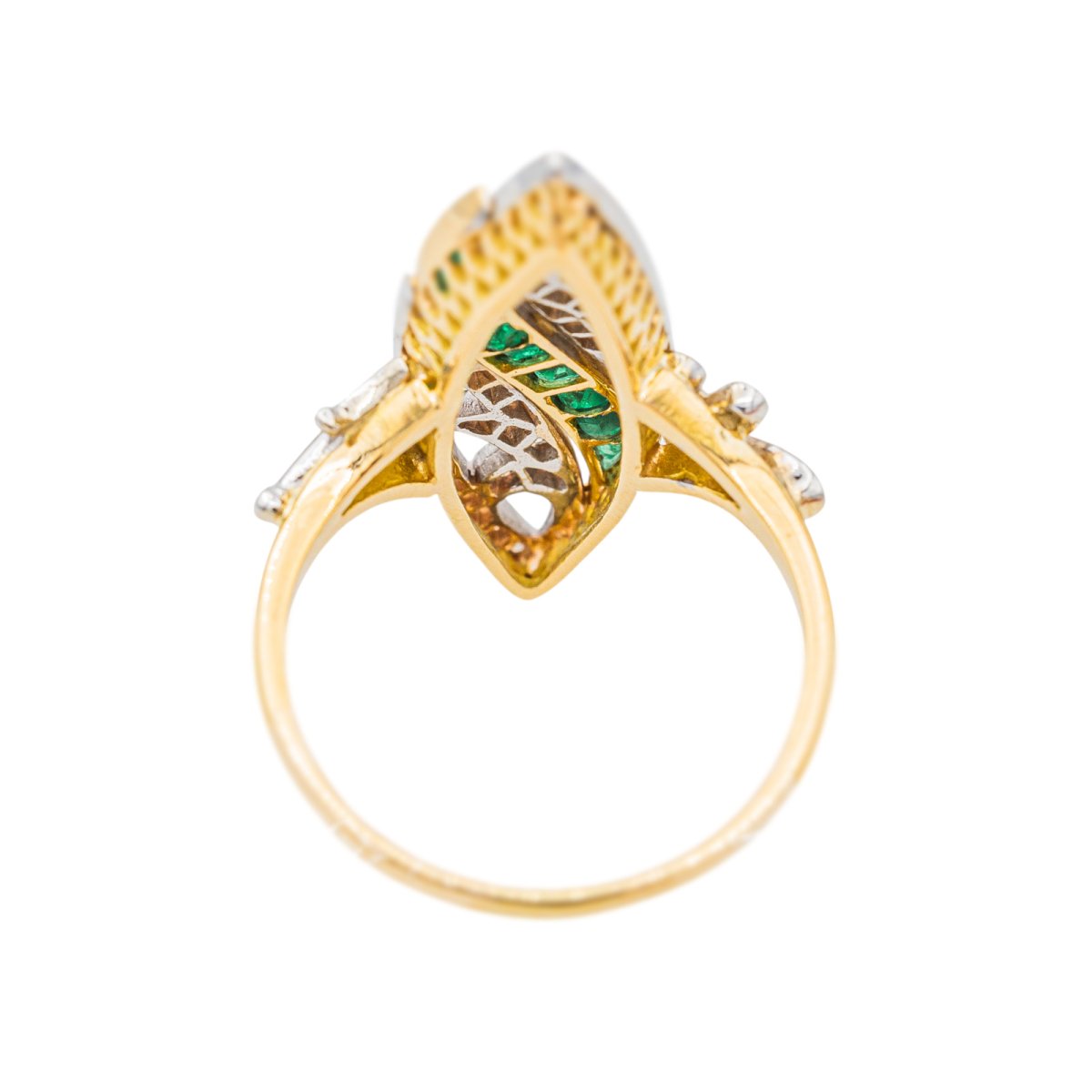 Bague Marquise Or jaune Diamant - Castafiore