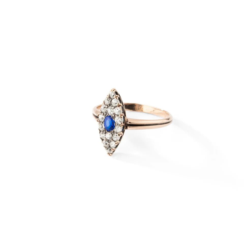 Bague marquise. Travail Russe, vers 1900 - Castafiore