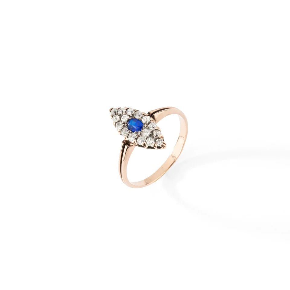 Bague marquise. Travail Russe, vers 1900 - Castafiore