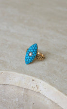 Bague Marquise Turquoises et Diamant - Castafiore