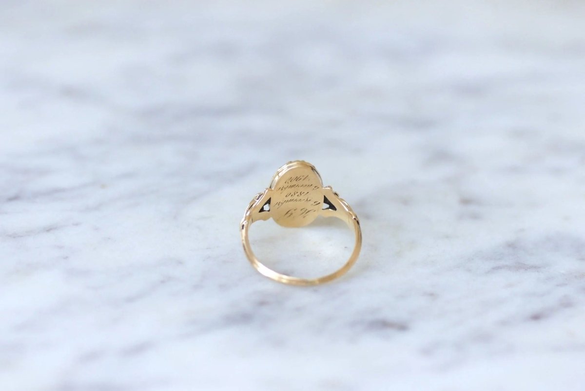 Bague marquise turquoises et perles - Castafiore