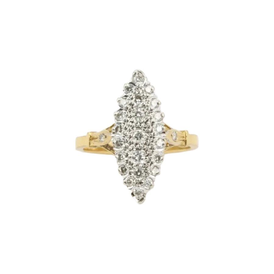 Bague marquise vintage diamants 0,5 ct - Castafiore