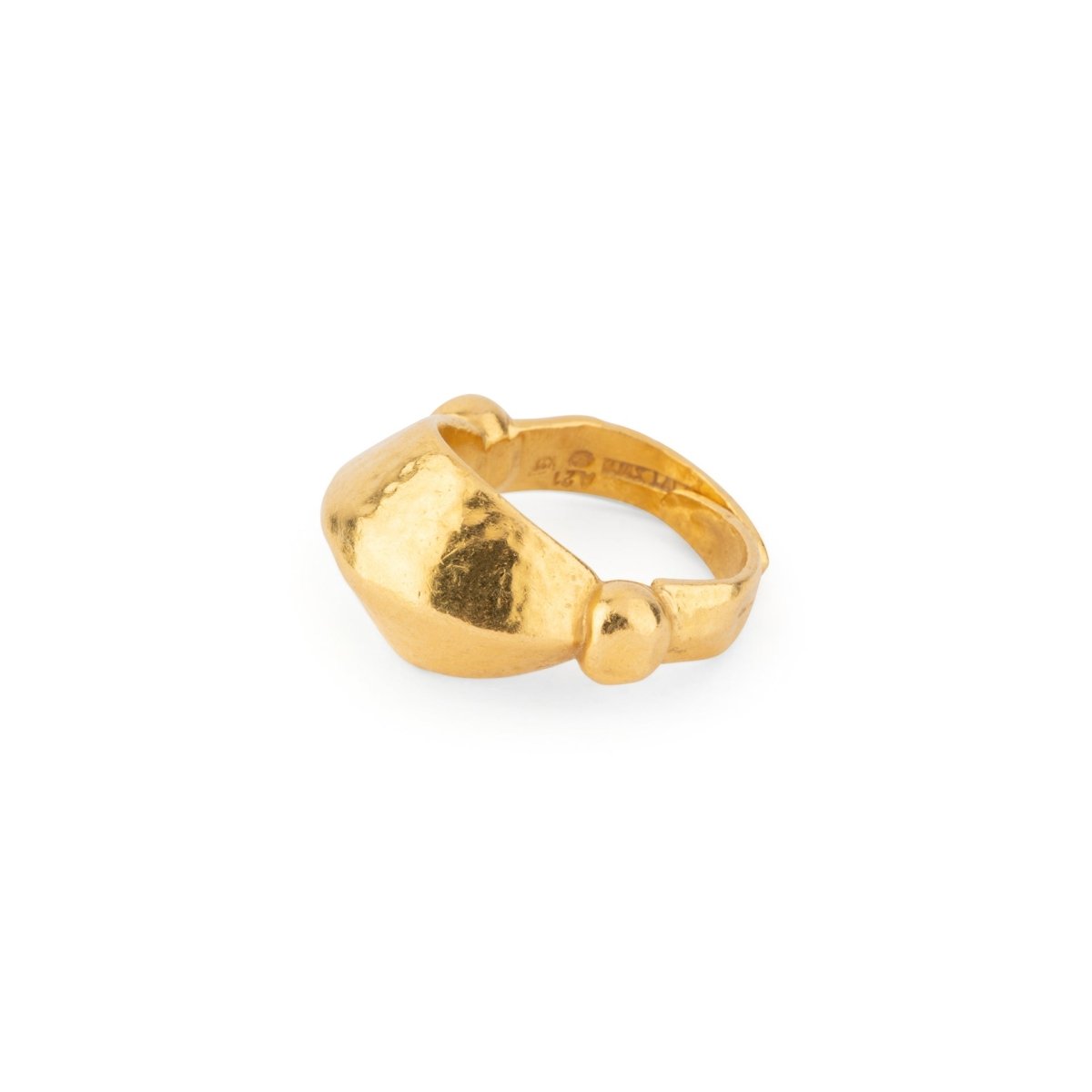Bague martelé bombée du créateur Lalaounis - Castafiore