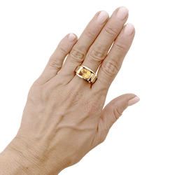 Bague MAUBOUSSIN "Alessandra" en or jaune et citrine - Castafiore