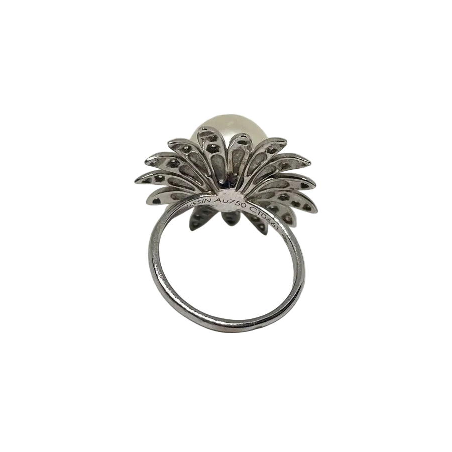 Bague MAUBOUSSIN Au café des 2 amours en or blanc et perle de culture - Castafiore