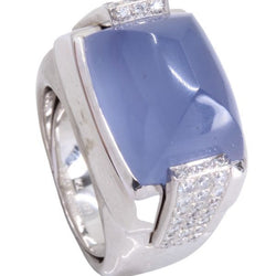 Bague MAUBOUSSIN cabochon en or blanc - Castafiore