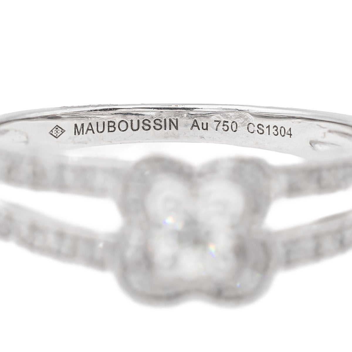 Bague MAUBOUSSIN "Chance of Love N°1" en or blanc et diamants - Castafiore