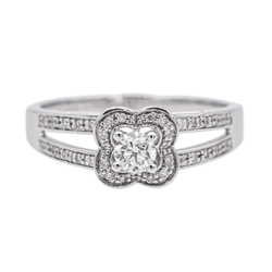 Bague MAUBOUSSIN "Chance of Love N°2" en or blanc et diamants - Castafiore