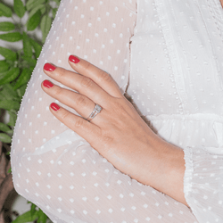 Bague MAUBOUSSIN "Chance of Love N°2" en or blanc et diamants - Castafiore