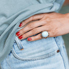 Bague MAUBOUSSIN en or jaune avec cabochon de turquoise - Castafiore