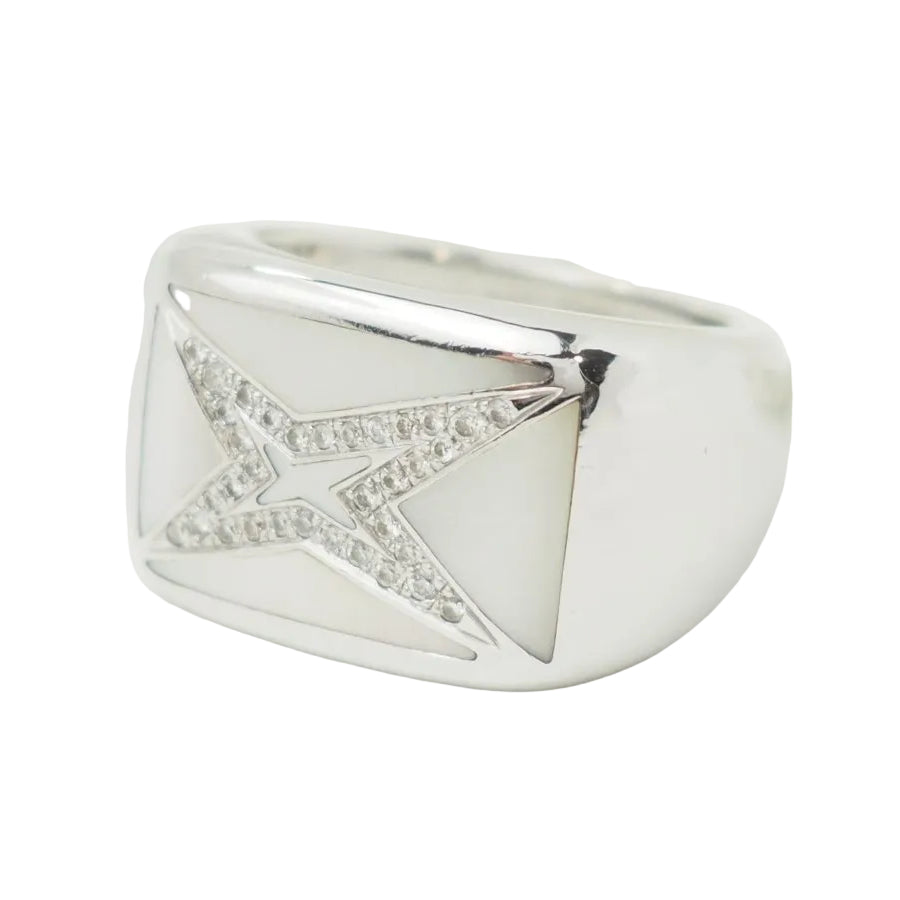 Bague MAUBOUSSIN Grande vie en or blanc nacre et diamants - Castafiore