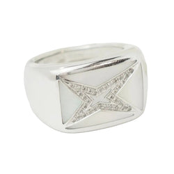 Bague MAUBOUSSIN Grande vie en or blanc nacre et diamants - Castafiore