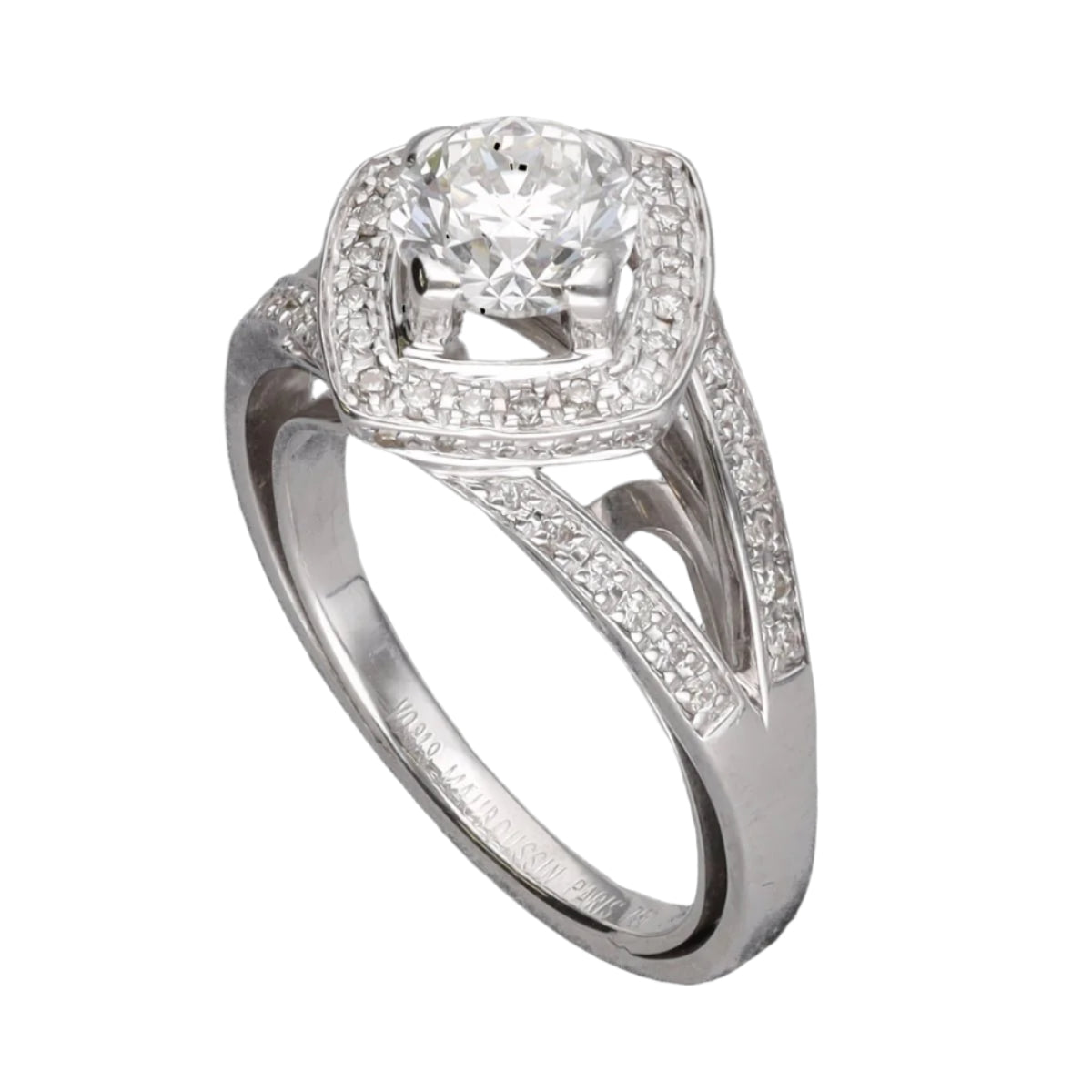 Bague Mauboussin Love my Love en or gris 18k avec Diamant de 0,70 Cts F - SI1 en taille 48. - Castafiore