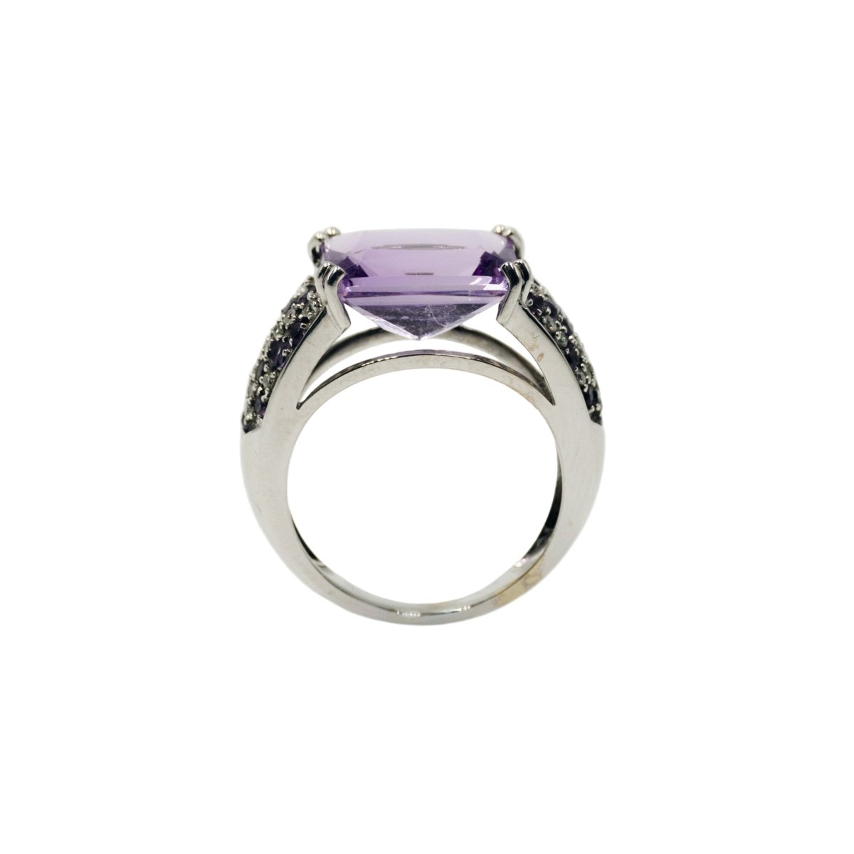 Bague MAUBOUSSIN "Ma princesse d'amour" en or blanc, améthyste et diamants - Castafiore