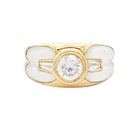 Bague MAUBOUSSIN "Nadia" or jaune, nacre et diamant - Castafiore