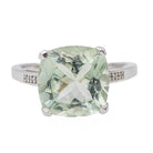 Bague MAUBOUSSIN "Petit visage d'Amour " en or blanc, prasiolite et diamants - Castafiore