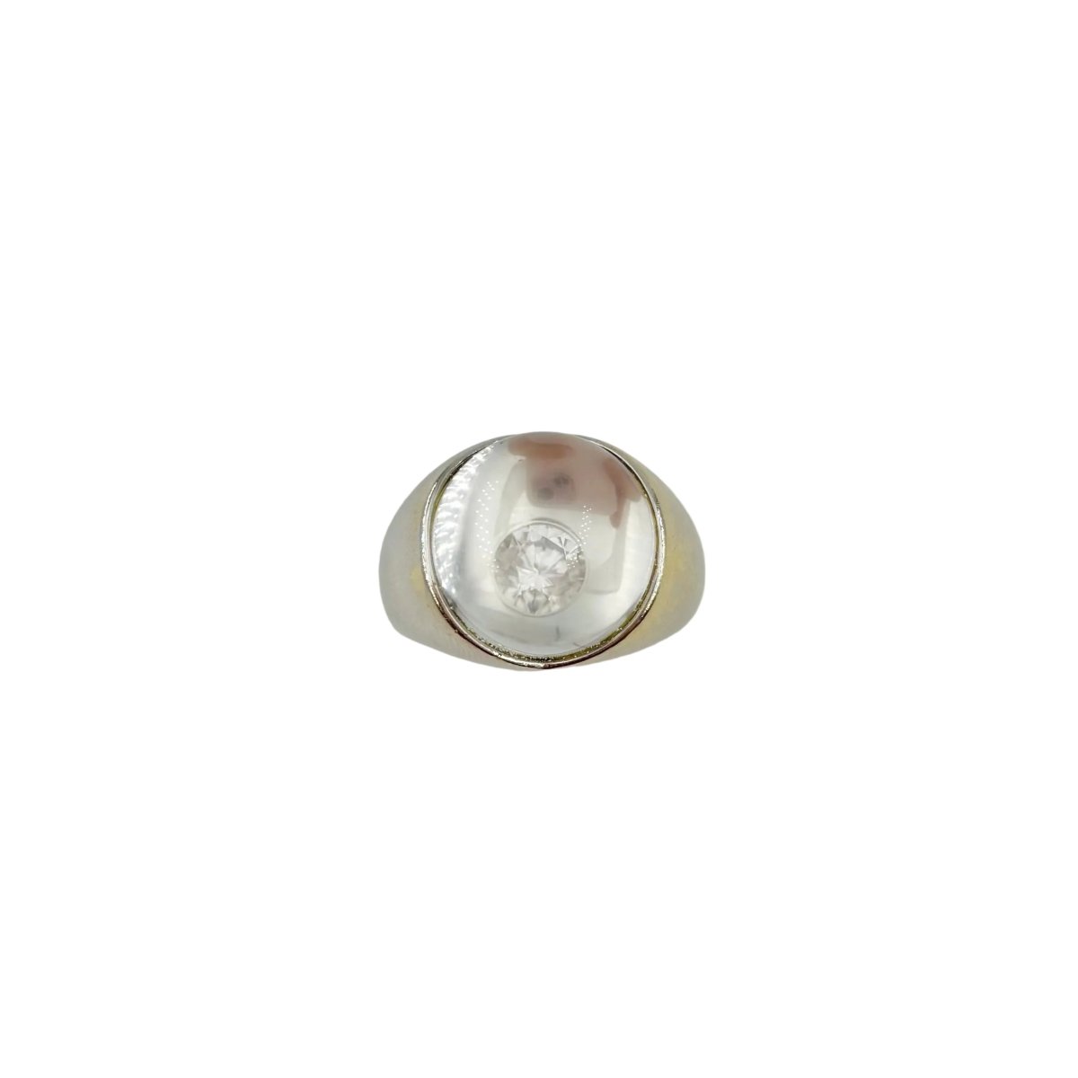 Bague MAUBOUSSIN "Transparence" en or blanc, cristal de roche et diamant - Castafiore