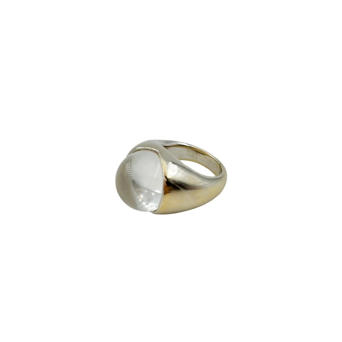 Bague MAUBOUSSIN "Transparence" en or blanc, cristal de roche et diamant - Castafiore
