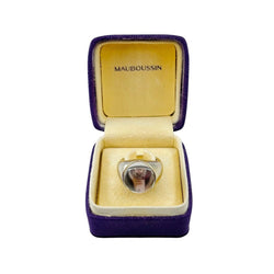 Bague MAUBOUSSIN "Transparence" en or blanc, cristal de roche et diamant - Castafiore
