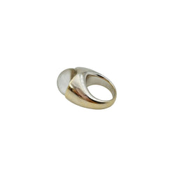 Bague MAUBOUSSIN "Transparence" en or blanc, cristal de roche et diamant - Castafiore