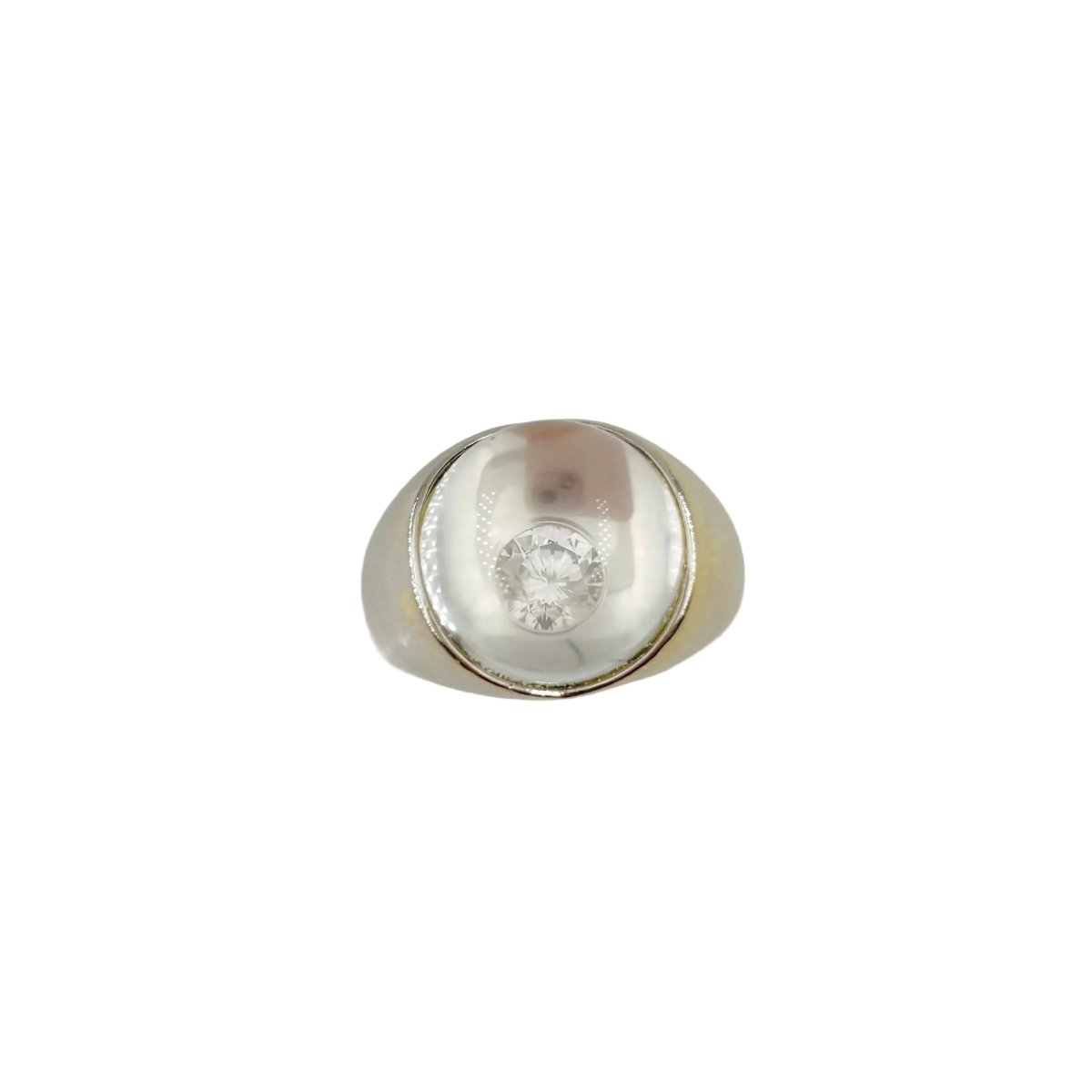 Bague MAUBOUSSIN "Transparence" en or blanc, cristal de roche et diamant - Castafiore