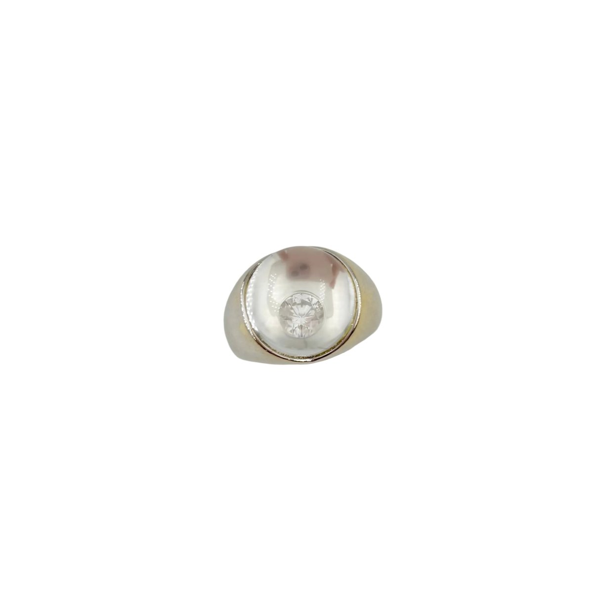 Bague MAUBOUSSIN "Transparence" en or blanc, cristal de roche et diamant - Castafiore