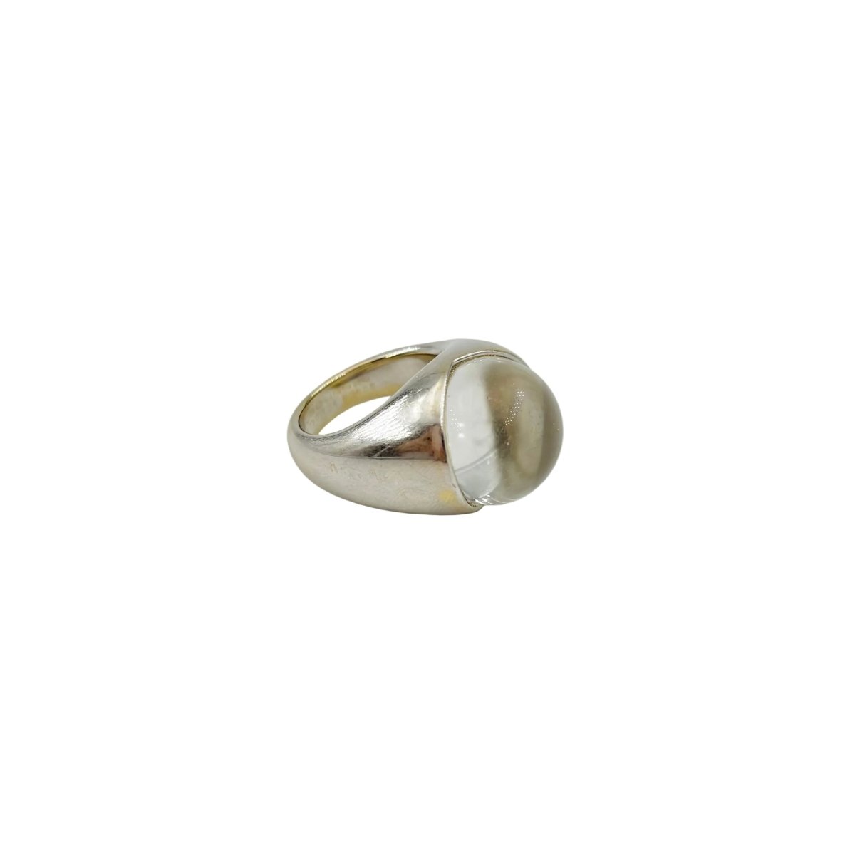 Bague MAUBOUSSIN "Transparence" en or blanc, cristal de roche et diamant - Castafiore