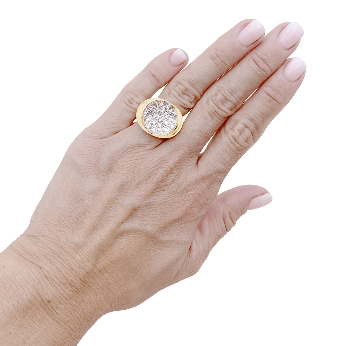 Bague MAUBOUSSIN Transparence pavée en or jaune, cristal de roche et diamants - Castafiore
