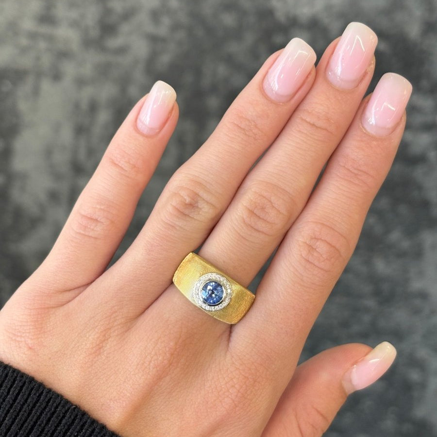 Bague MAUBOUSSIN Un été en Toscane en or jaune saphir et diamants - Castafiore