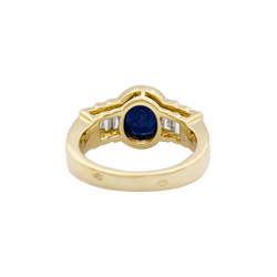 Bague Mellerio en or jaune saphir et diamants - Castafiore