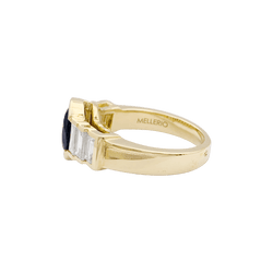 Bague Mellerio en or jaune saphir et diamants - Castafiore