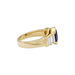 Bague Mellerio en or jaune saphir et diamants - Castafiore