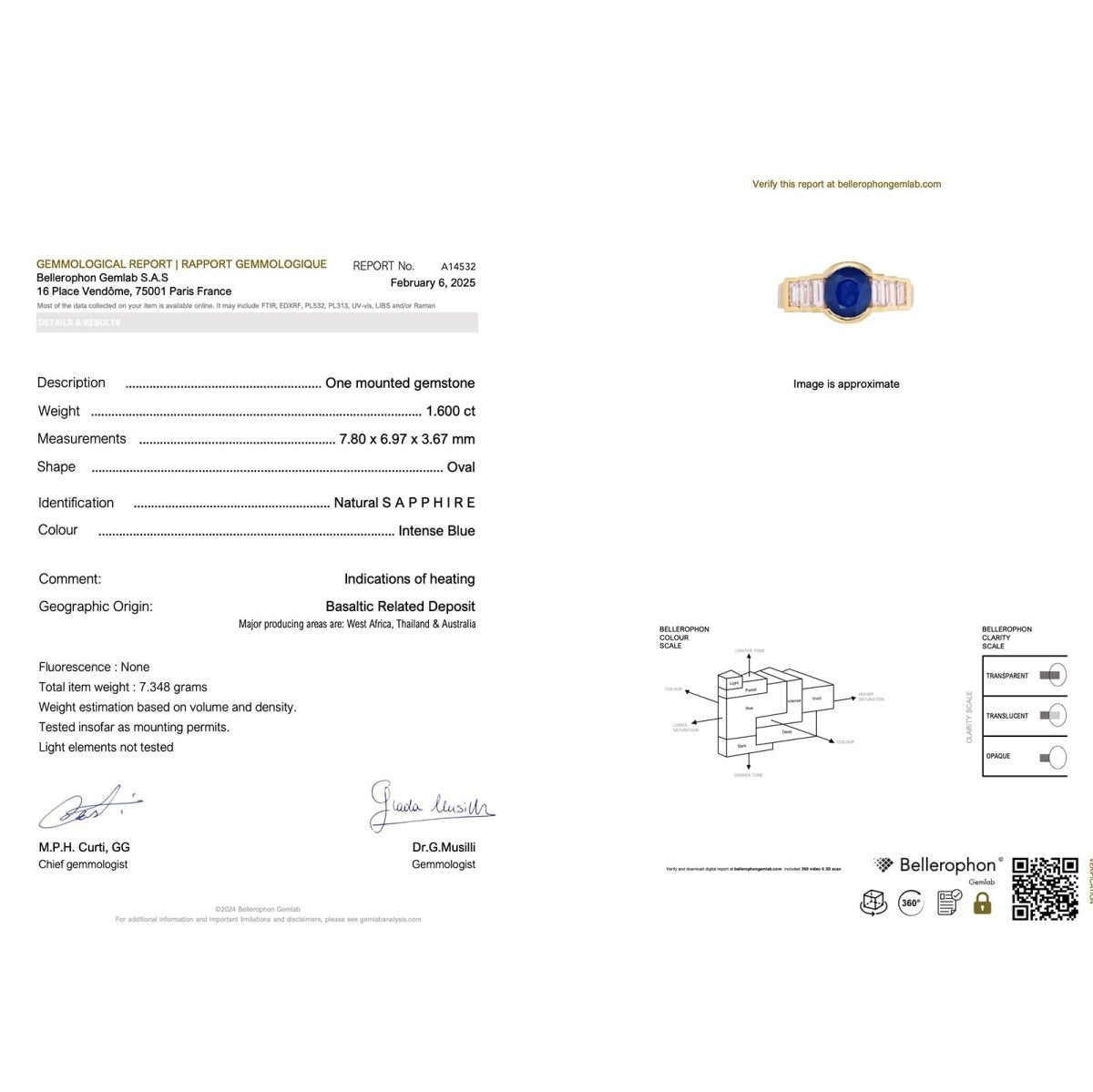 Bague Mellerio en or jaune saphir et diamants - Castafiore