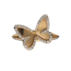 Bague Messika Butterfly Or rose 18k avec diamants brillants. Taille 55 - Castafiore