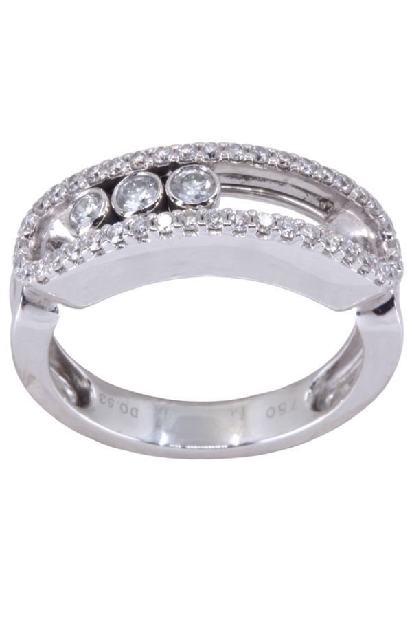 Bague MESSIKA "Classique Move pavée" en or blanc - Castafiore